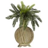 Nearly Natural Cycas with Decorative Vase Silk Plant