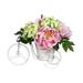 Nearly Natural Peony & Hydrangea Tricycle Artificial Flower Arrangement Pink