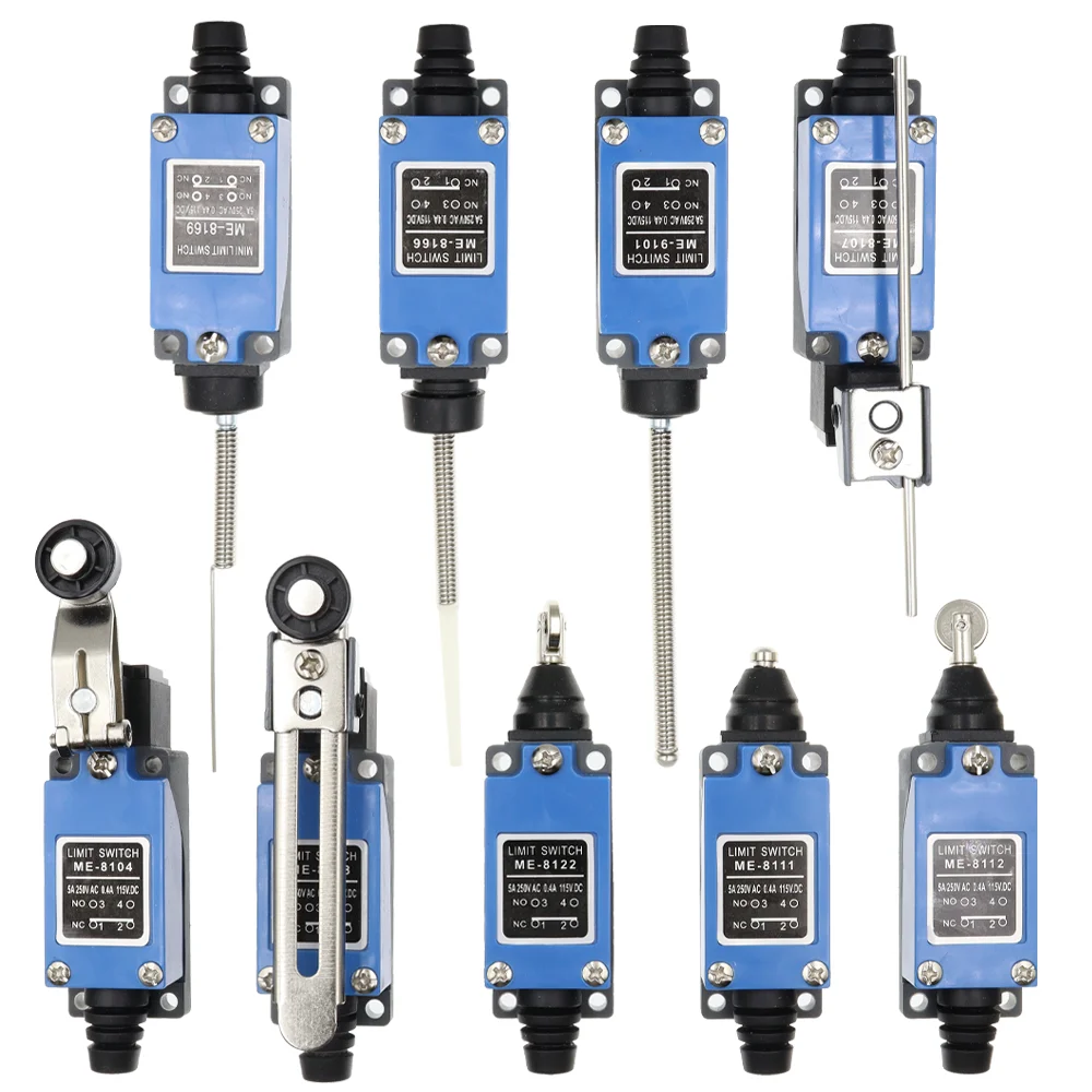 ME-8104 ME-8107 ME-8108 ME-8111 ME-8112 ME-8166 -8169 Endschalter Drehverstellbarer Rollenhebelarm-Fahrschalter AC250V NO NC Image