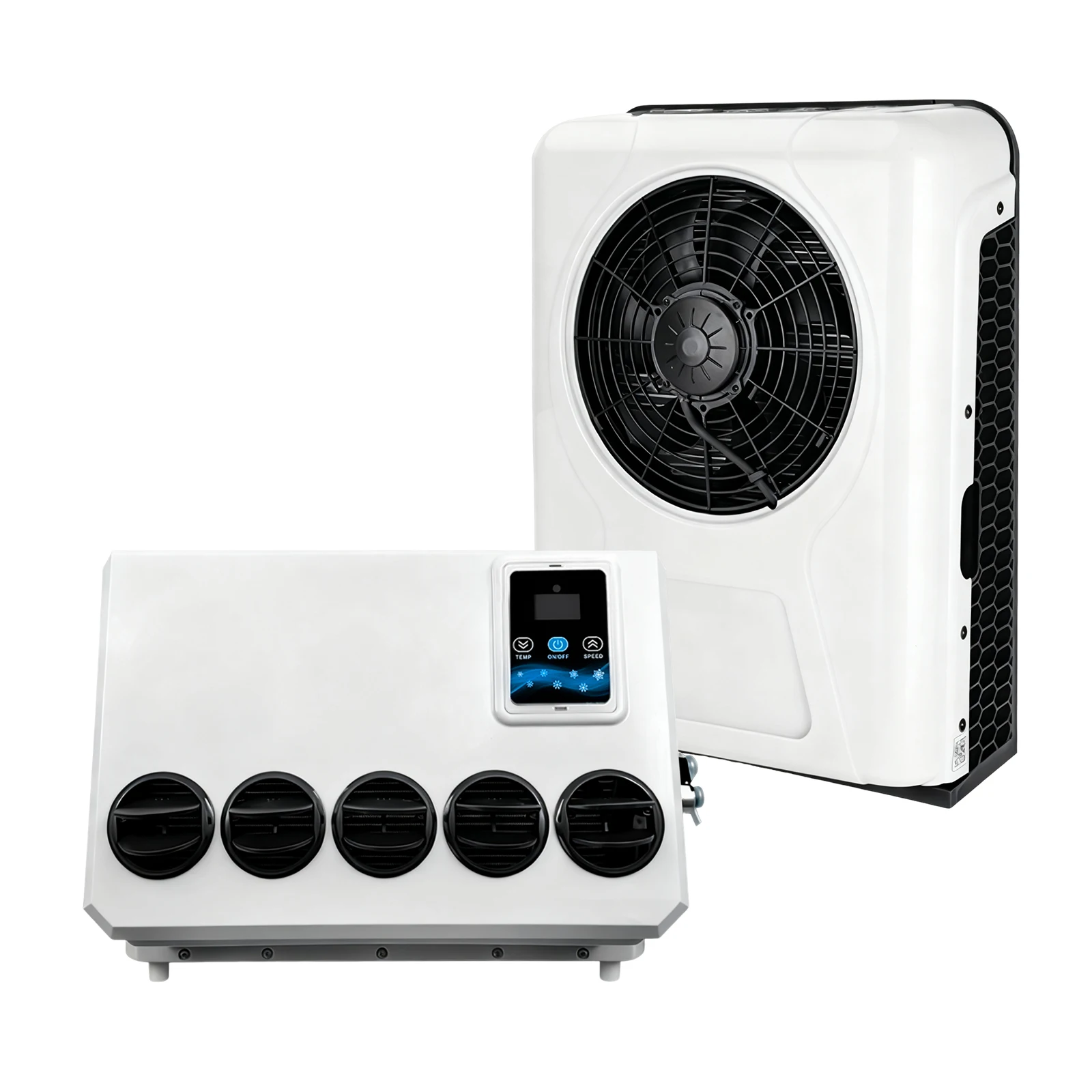 Treeligo Kühlung Elektrische Auto Split Klimaanlage 12V Parkplatz Klimaanlage 24V Für RV Lkw Traktor Camper Van Wohnmobil Image