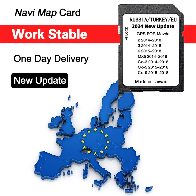 Für Mazda 2/3/6/CX3/CX5/CX9/MX5 Auto Sat Navi 16GB GPS Update Karten Daten Neue 2024 Version Karten EU Navigation SD Karte