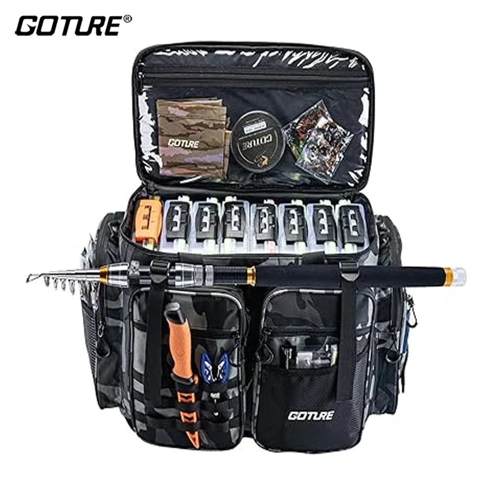 53*29*38,5 cm Wasserdichte Oxford tuch Angeln Tasche Outdoor Camping Rucksack Große Kapazität Mehrzweck angelgerät Tasche