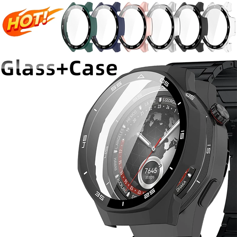 Hülle für Huawei Watch GT 5/GT5 Pro 46 mm, gehärtetes Glas, Displayschutzfolie und harter PC-Schutzstoßstange, Huawei GT5 Cover-Zubehör Image