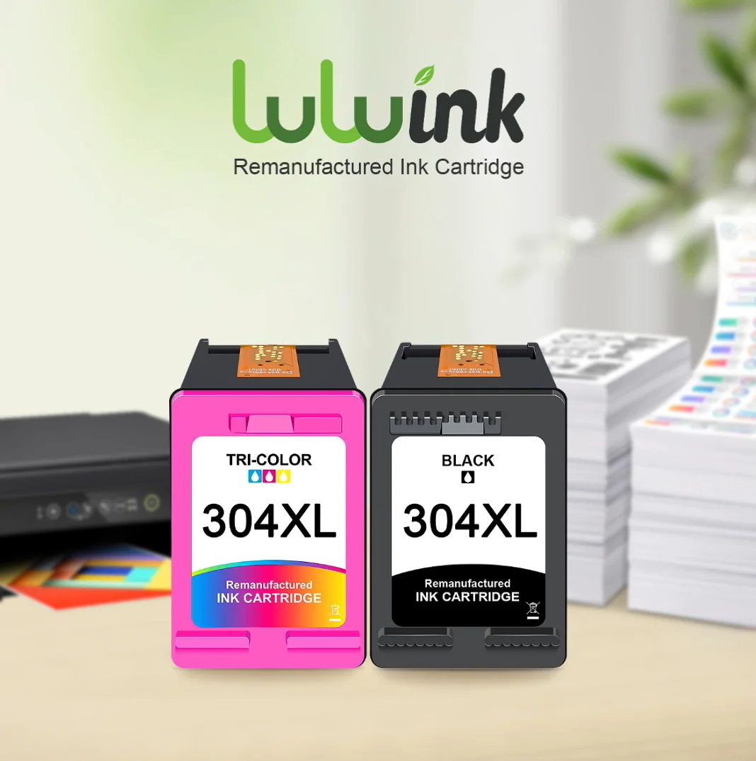 304-Tintenpatrone, kompatibel mit HP 304 XL 304XL, schwarze dreifarbige Tinte für Envy 5020 5030 5010 Deskjet 3720 2620 AMP 120 Drucker Image