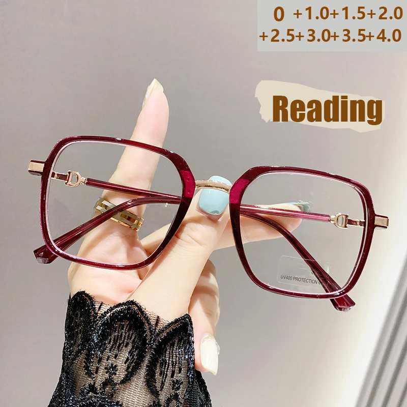 Große Rahmen Anti-blau Licht Lesebrille Ultra-licht Mode Trendy Gläser Rahmen Abnehmen Lesebrille JH628 Image