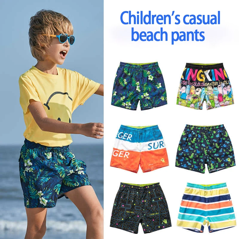 Kinder-Badehose für den Sommer, Outdoor-Tauch-Strandshorts für Jungen und Mädchen, bequeme und lässige Familien-Strandshorts Image