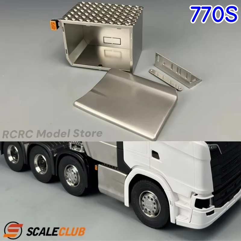 770S 1/14 RC Spielzeug Lkw Auspuff Einheit Box Für Tamiya RC 1/14 Traktor Lkw 770S Anhänger Teile Zubehör SCALECLUB PQG-770S-1