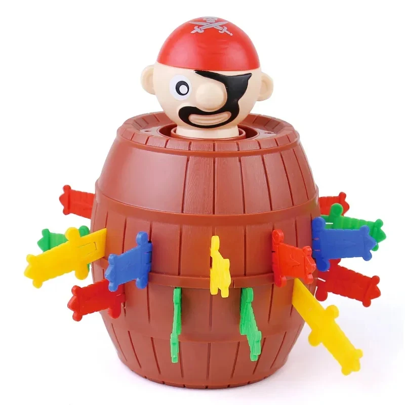 Divertente giocattolo a botte da pirata Spada da salto Gioco da tavolo da pirata Giocattolo di Halloween per bambini Giocattolo interattivo genitore-figlio Ragazzo