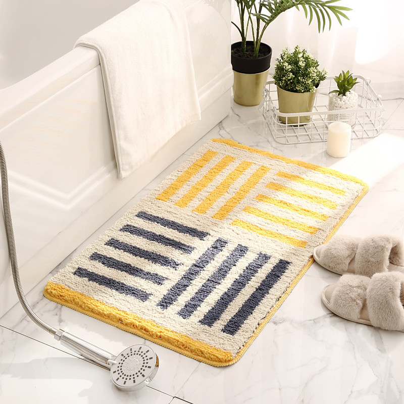 Bathroom Mat Non-Slip Absorbent Quick Dry Floor Rug for Shower Toilet Sink Entryway Home