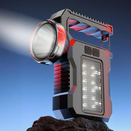 Solar Light under $5! Kadlawus Solar-powered Outdoor Portable Searchlight Solar Lamp with USB Charging Multi-functional Solar Light for Camping Hiking Waterproof Solar Powered Flashlight