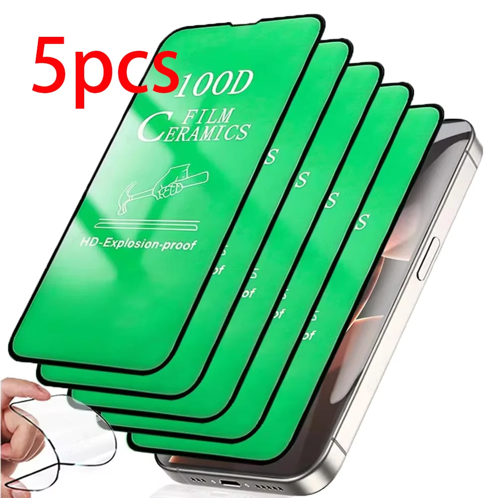 3-5PCS Klare Keramikfolie für iPhone 17 Air 16 15 14 11 13 12 Pro Max 15 14 16 Plus 12 Mini XS Max XR X 7 8 SE Displayschutzfolie Image