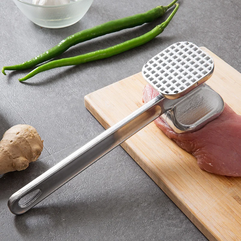 Doppelseitiger Fleischhammer aus Aluminiumlegierung für den Haushalt, Steakhammer, loser Rindfleischklopfer, Küchenzubehör Image