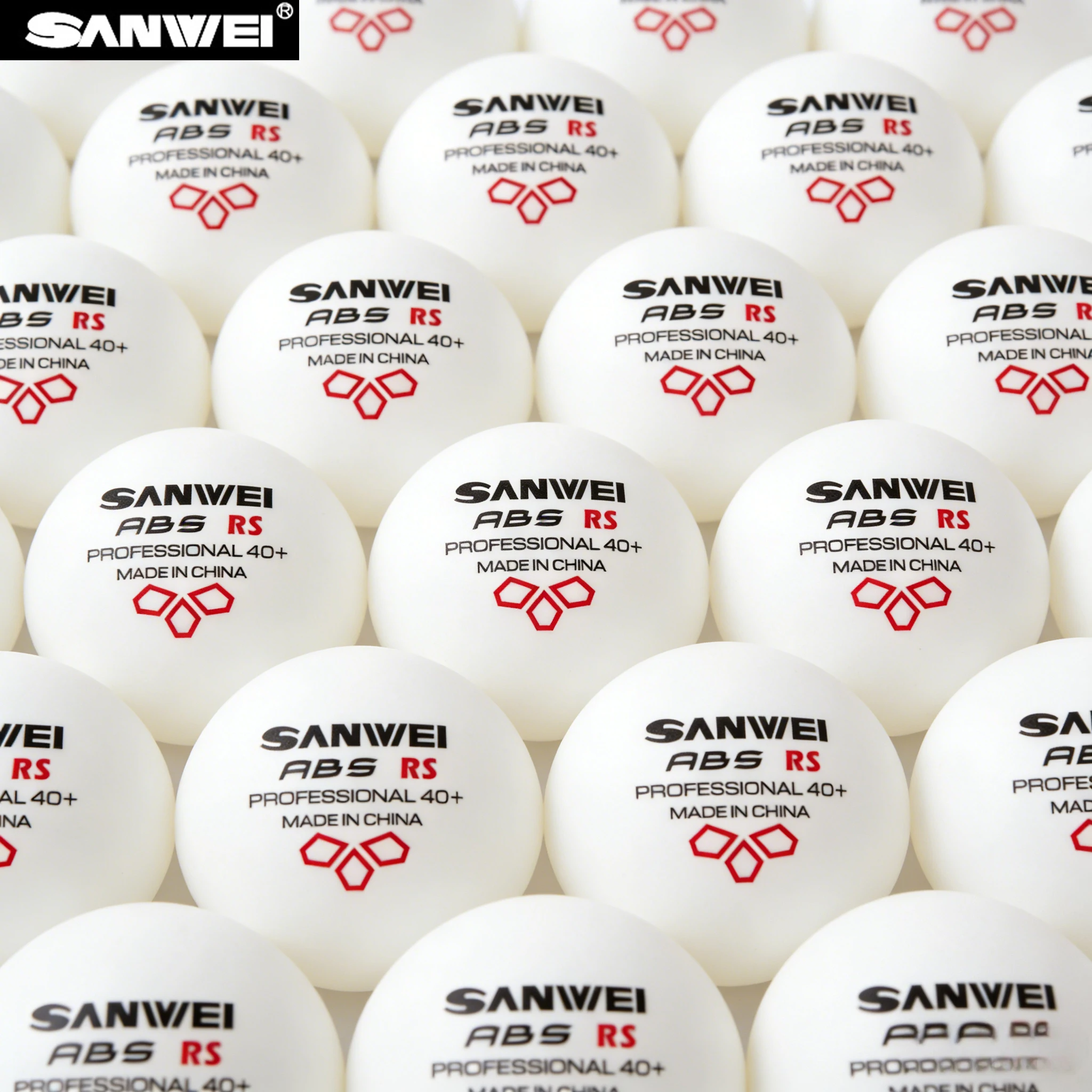 Original SANWEI ABS Neue Material 40 + Tischtennis Bälle 50/100PCS Professionelle Ping Pong Bälle Für Training tischtennis Bälle Image