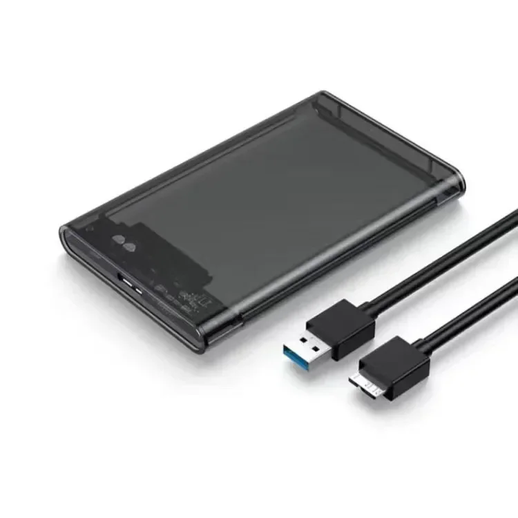 2,5-Zoll-externes Festplattengehäuse, SATA zu USB 2.0 3.0 für 2,5-Zoll-SSD und HDD. 9,5-mm-externes Festplattengehäuse unterstützt UASP SATA Image