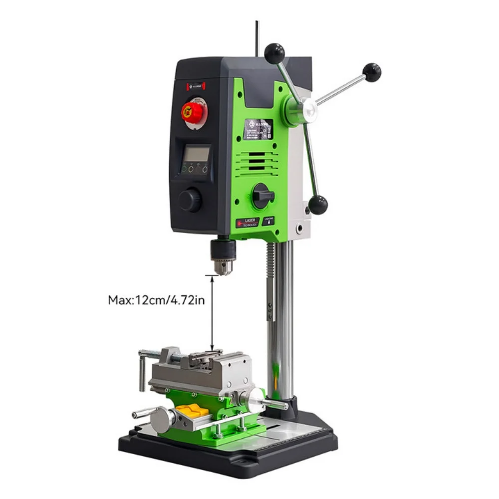 Allsome BG-518801+BG-6368 6-Gang 800 W Tischbohrmaschine mit 3-Zoll-Kreuzschlitz-Schraubstock-Kombinationsset Image