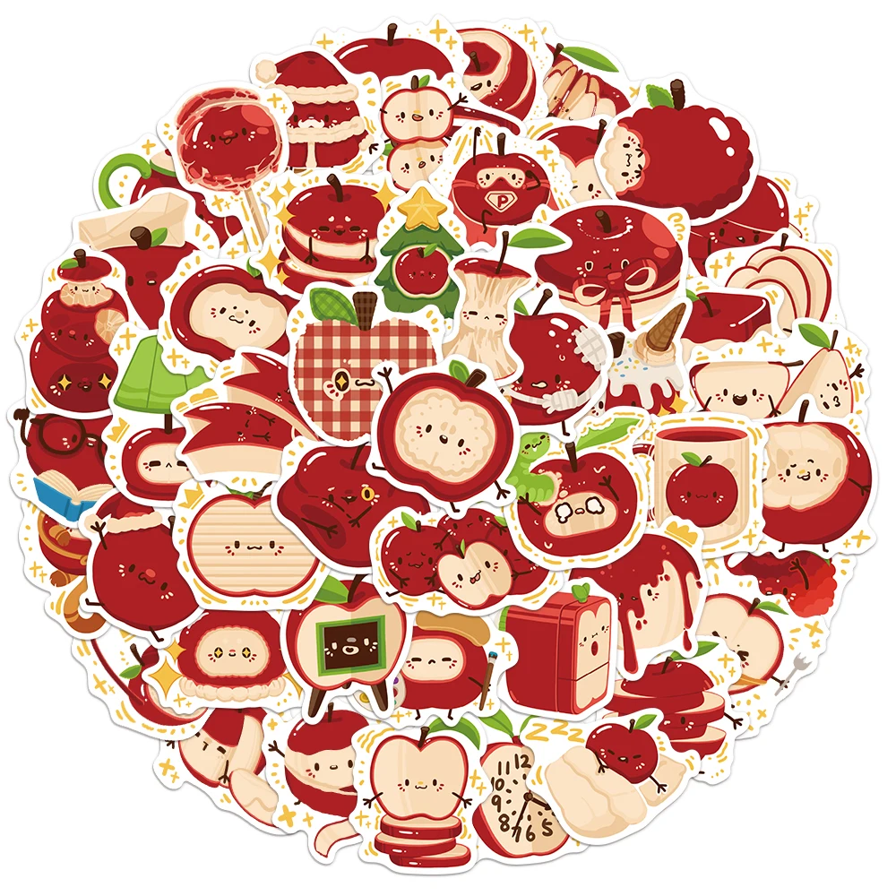 50PCS Cartoon Apple Paradise Spaß Aufkleber Set DIY Telefon Fall Laptop Wasser Tasse Handtasche Aufkleber Image