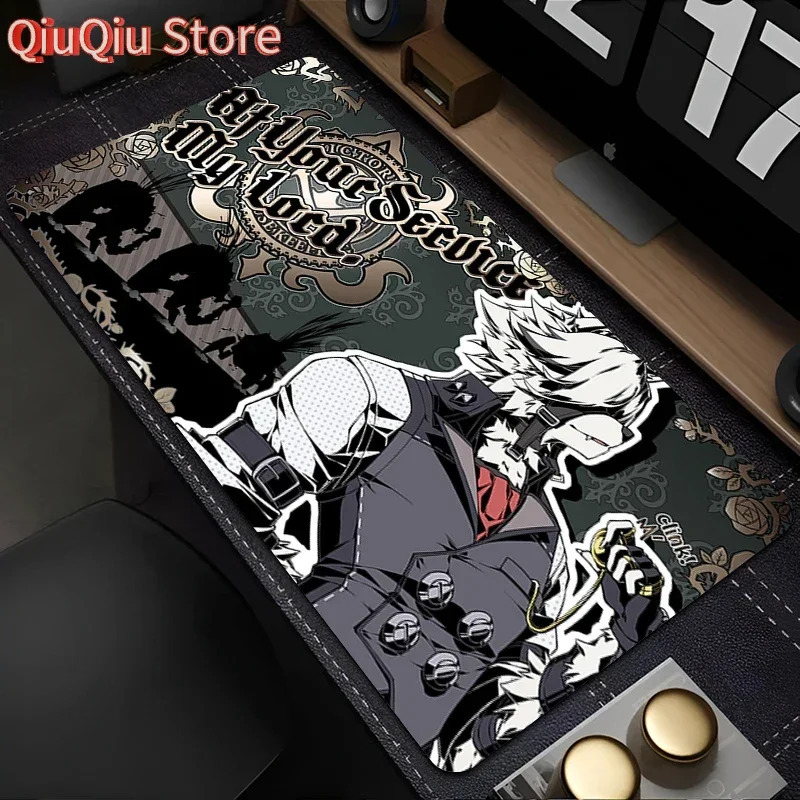 Zenless Zone Zero Von Lycaon Mauspad Laptop Schwarz-Weiß-Tastaturteppich XXL Wolf Cooles Anime-Mauspad PC Gaming Hund Schreibtischunterlage Image