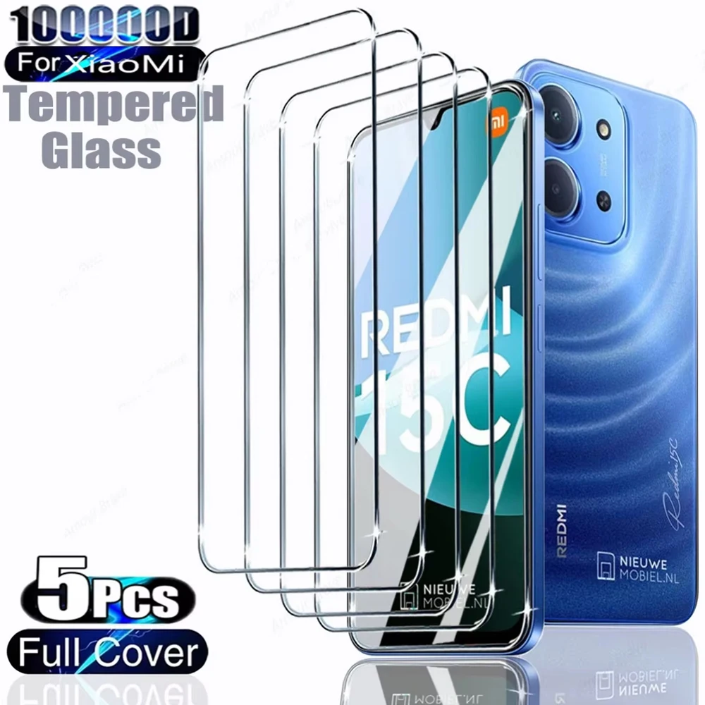5 stücke Gehärtetem Glas Für Xiaomi 15T Pro 14 T Pro 13T Pro 14 13 12 Lite 12T Pro Mi 11 Lite Schutz Glas Für Xiaomi 15T 14T 13T Image