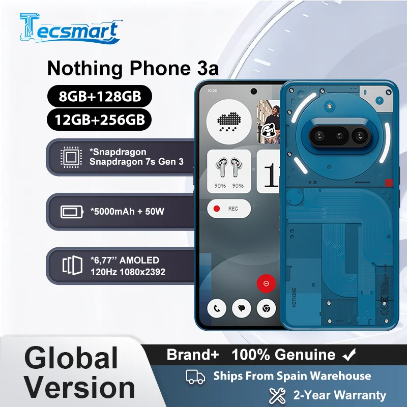 Smartphone - Nothing Phone 3a, 8 Go+128 Go / 12 Go+256 Go