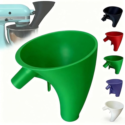 Mehltrichter für KitchenAid-Küchenmaschine (5 Quart), Spritzschutzaufsatz für Küchenmaschinen mit kippbarem Kopf (4,5 5 Quart, KSM150), spülmaschinenfestes Backwerkzeug für sauberes Backen, Ausgießhilfe Image