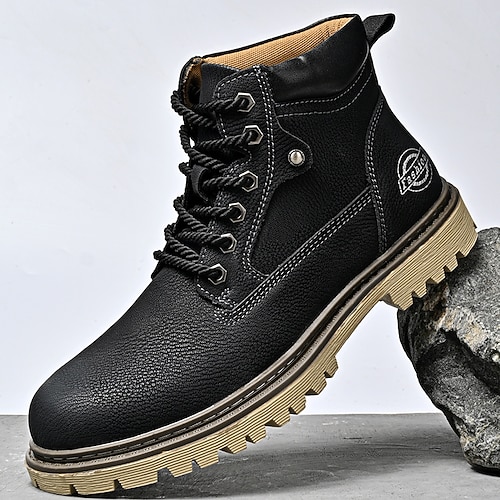 Herren-Wanderschuhe in Hellbraun – robust und stylisch, ideal für Winterabenteuer und Outdoor-Arbeit Image