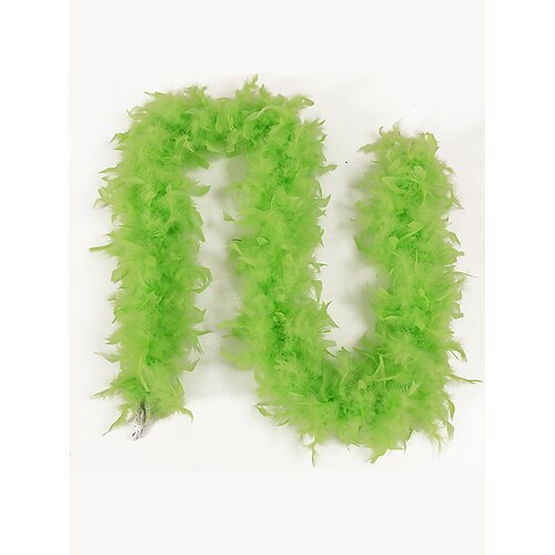 Grüne Damen-Federboa, weiches Federmaterial, perfekt für den St. Patrick's Day, Karneval und festliche Anlässe. Image