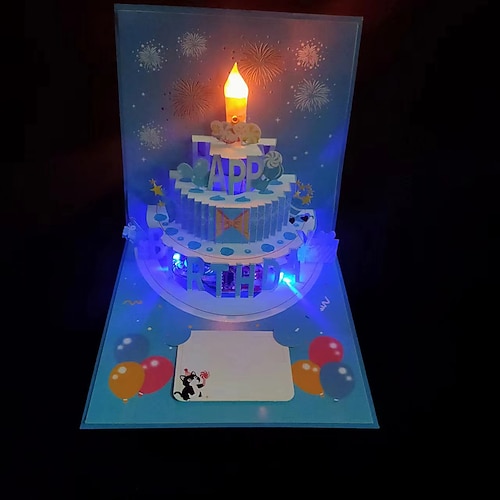 Geburtstagskarten, Feuerwerk, Pop-up-Torte, Licht- und Musikeffekte, Geburtstagsgeschenke, Dekorationen, Valentinstagsgeschenke, Vatertagsgeschenke, Muttertagsgeschenke Image