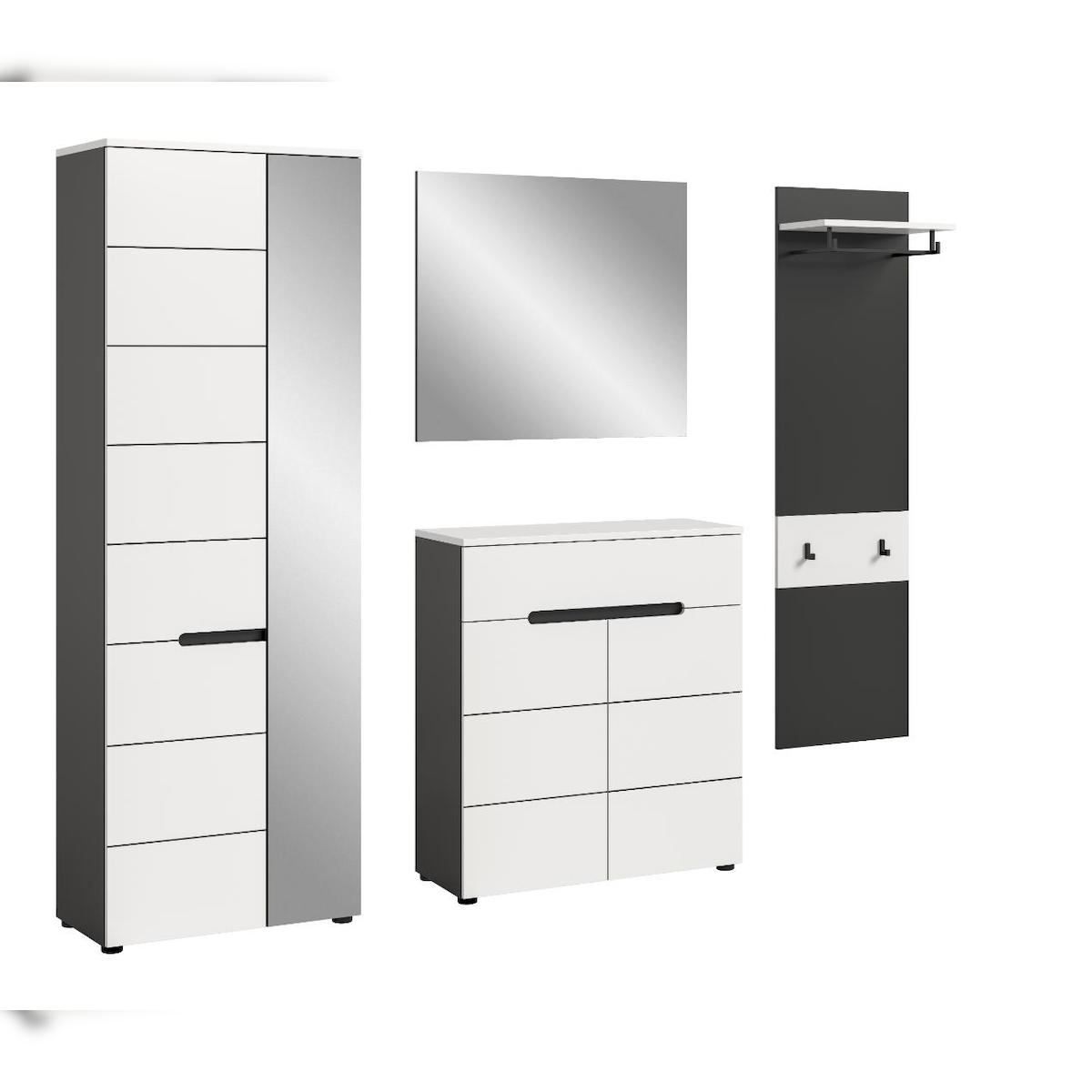 Ebuy24 Canu Garderobenmöbel Set C33 weiß, grau. Image