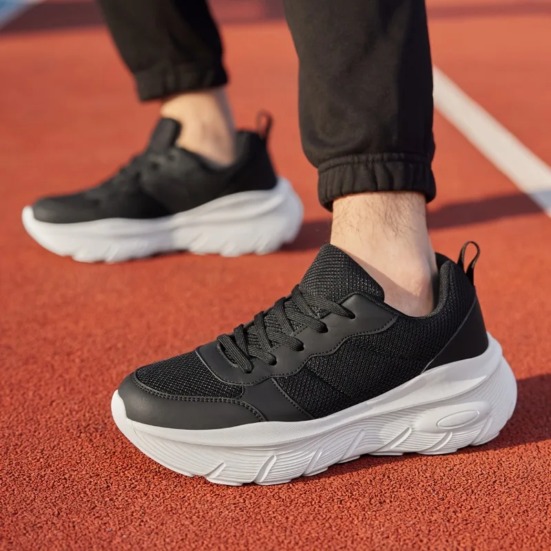 Herrenschuhe Casual Mesh Sneakers Atmungsaktive Herrenschuhe Outdoor Laufsportschuhe Schnüren Weiche Fitness Sneakers Herren Sneakers