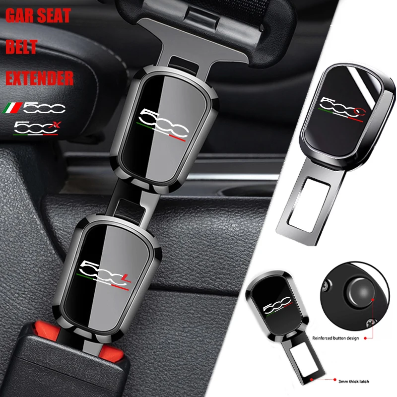Auto Cintura di Sicurezza Clip di Estensione Cintura di Sicurezza Blocco Fibbia Spina Per Fiat 500 500C 2012 500X 500L Abarth 695 Auto Accessori Auto