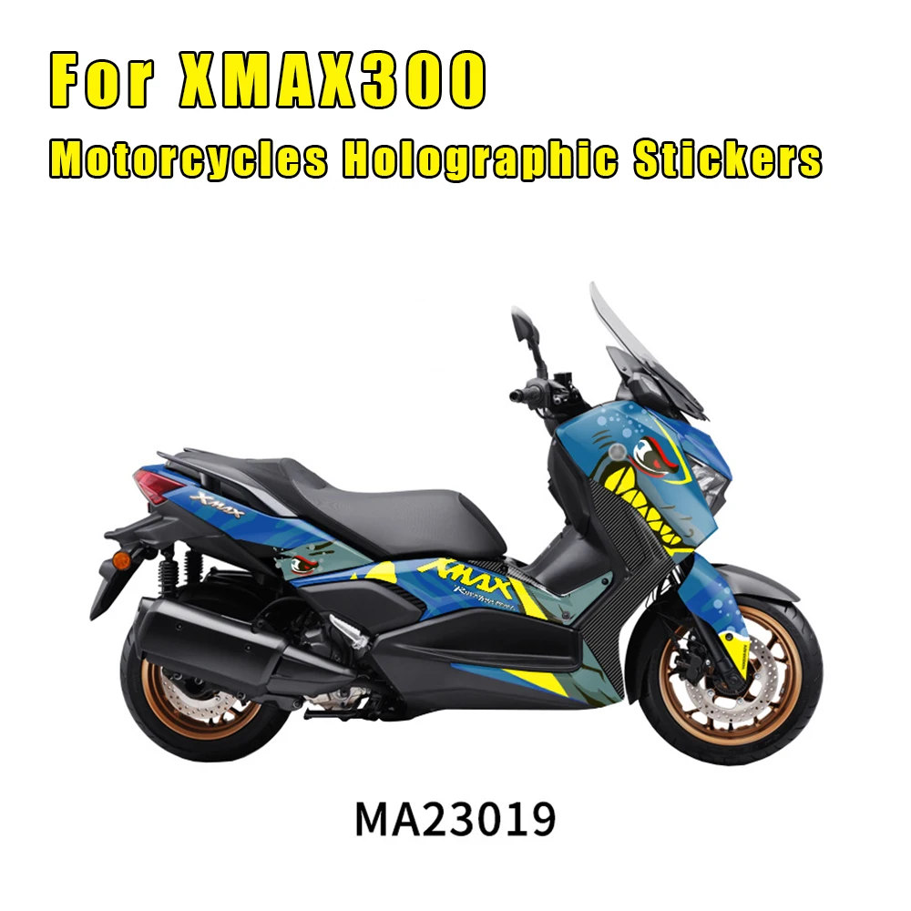 Körper Verkleidung Dekoration Aufkleber Motorrad Aufkleber Für Yamaha XMAX300 XMAX 300 2023-Holographische Tank Pad Schutz Aufkleber Image