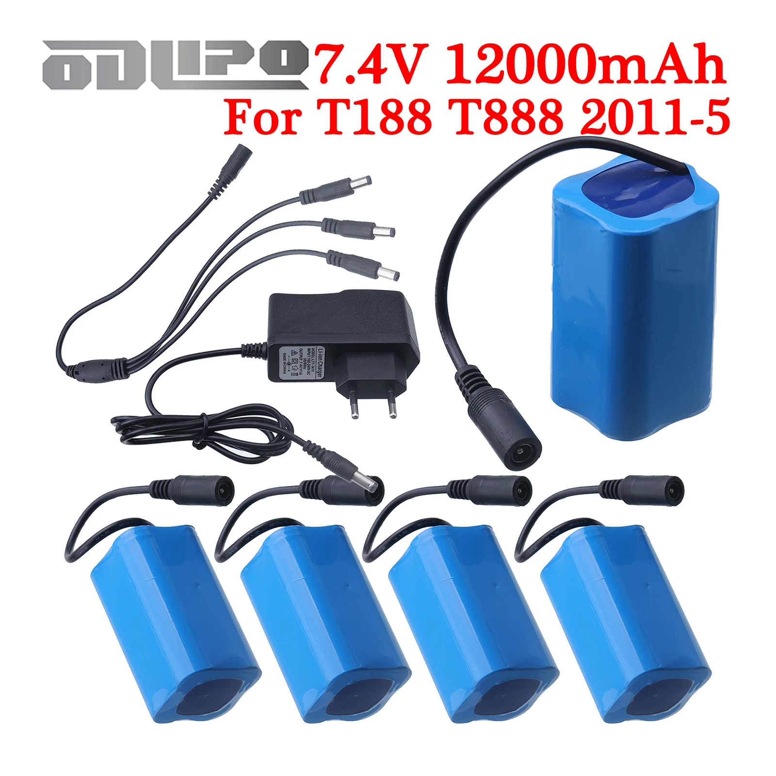 Boote Batterie für T188 T888 2011-5 Fernbedienung Fisch Finder Angeln Köder Boot Ersatzteile RC Spielzeug Zubehör 7,4 V 12000 mah.