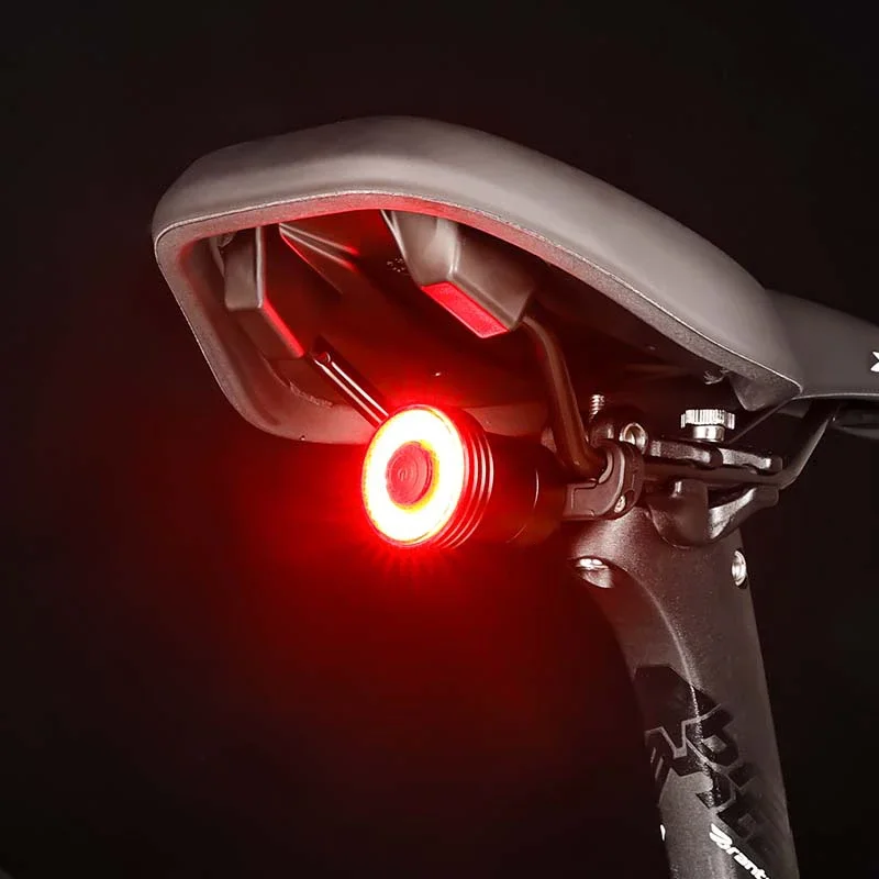 Fanale posteriore per bicicletta con rilevamento del freno automatico intelligente Fanale posteriore per ciclismo Luce posteriore per bici con ricarica a LED impermeabile