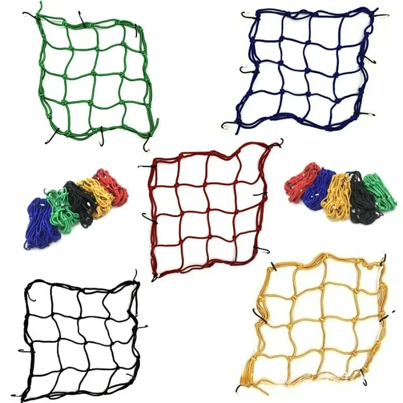 Motorrad-Aufbewahrungshelm, Kraftstofftank, Gepäck, N, Motorrad-Zubehör, 5 Farben, 40 x 40 cm, Motorrad, 6 Haken, elastisches Stretch-Netz Image