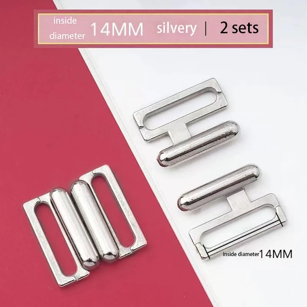2/4/6 stücke Bh Clip Haken Silber Rechteck Band Verschluss Haken und Nähen auf Kleidung Verschluss Bh Schnalle taille Extender Neue Image