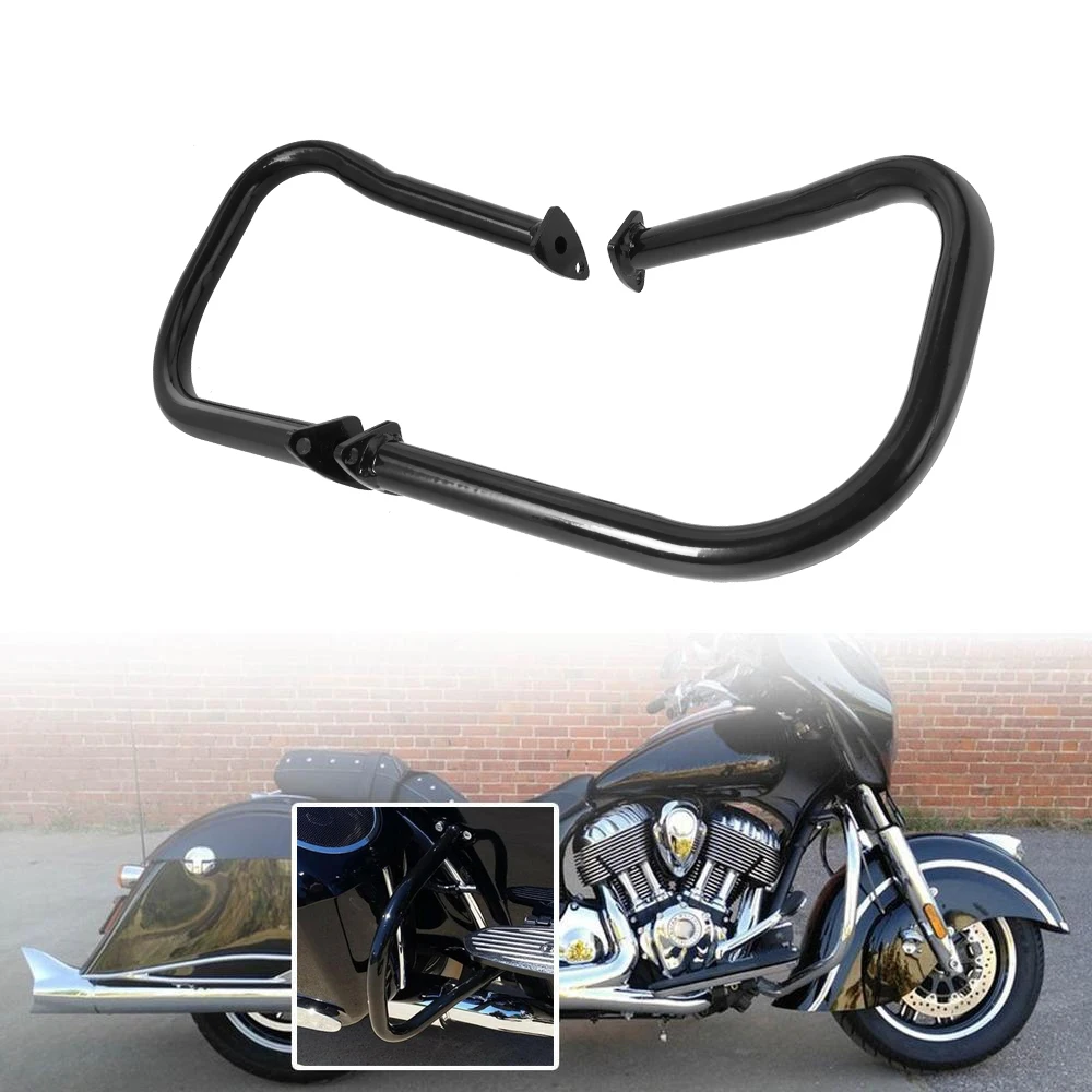 Für Indian Chief Chieftain Springfield Vintage DarkHorse Roadmaster 2014–2022, schwarzer hinterer Motorschutz, Highway-Sturzbügel