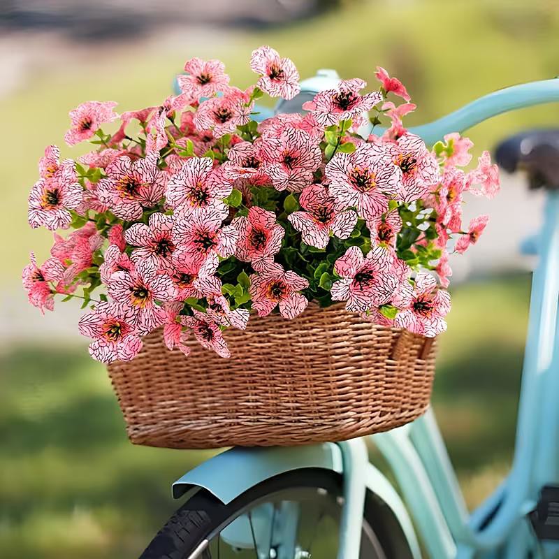 10 Bundles Artificial Flowers Fake Plants - Fake Flowers Outdoor Artificial Plants Flowers Eucalyptus Leaves DIY Wedding Garden Porch Window Box Pot Planters Decor Room Decor Home Decor Valentine's Day