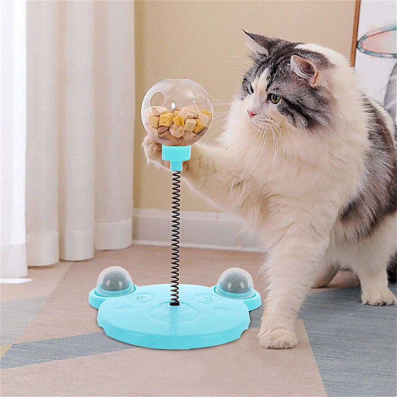 Leaking Treats Ball Pet Feeder Toy, Pet Toy Treat Dispenser, Interactive Pet Toy, Puzzle Toy, Slow Feeder, Food Puzzle, Feeder for Cats and Small Dogs for Hunting Chasing and Exercise
