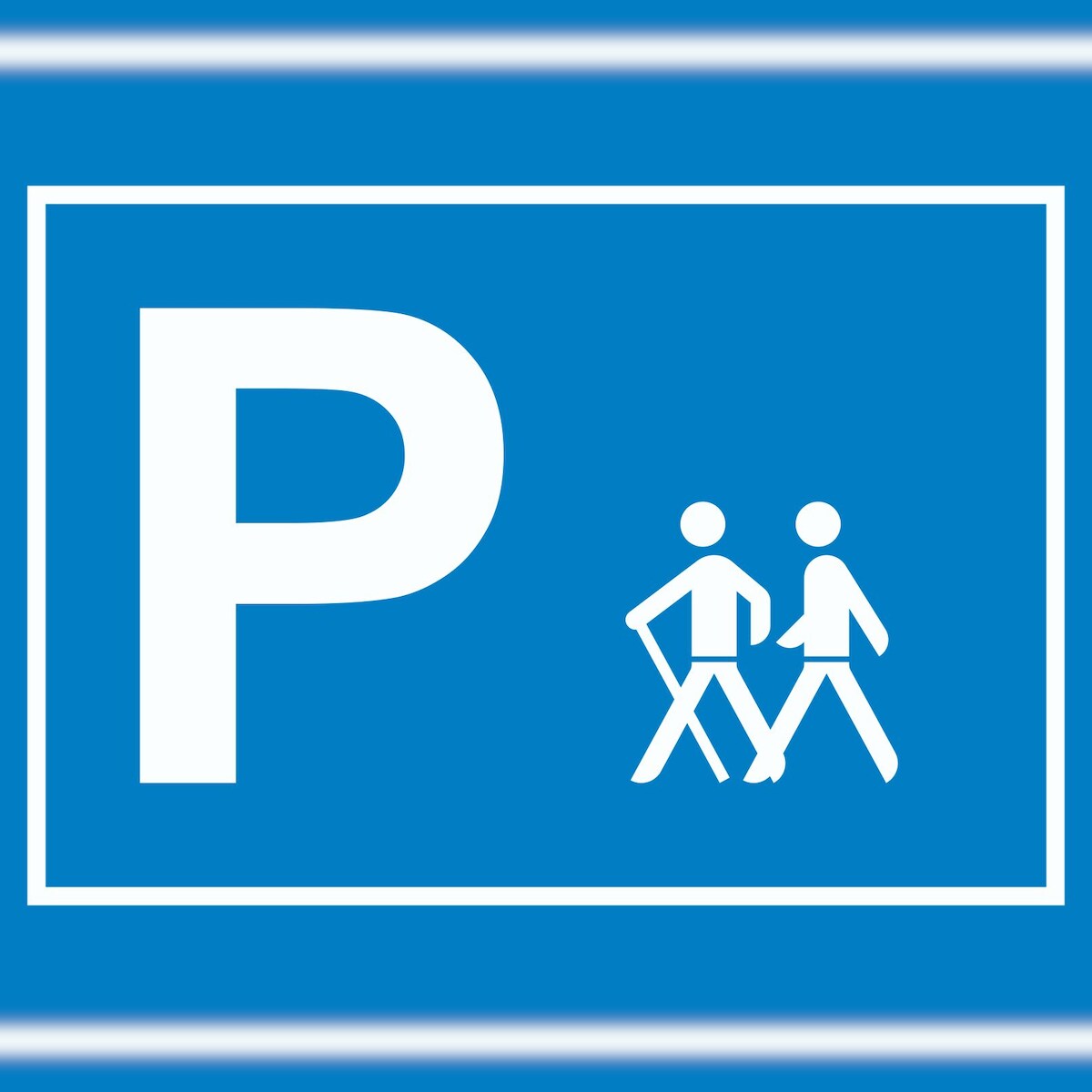 HB-Druck Wanderer Parkplatz Schild waagerecht A5 (148x210mm) Image