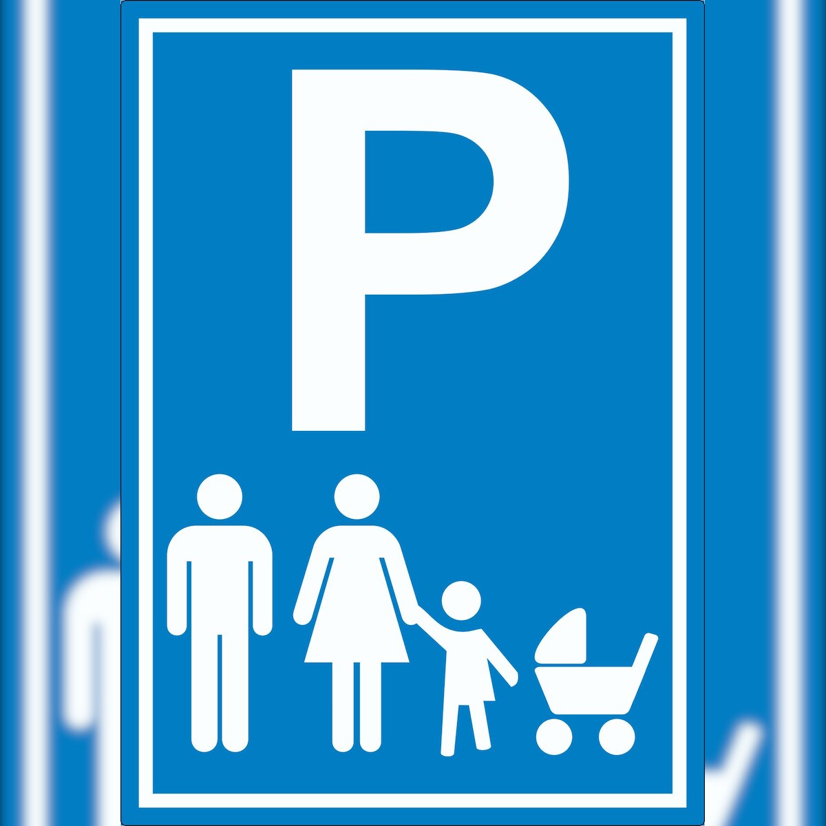 HB-Druck Parkplatz Eltern Kinderwagen Aufkleber A0 (841x1189mm) Image