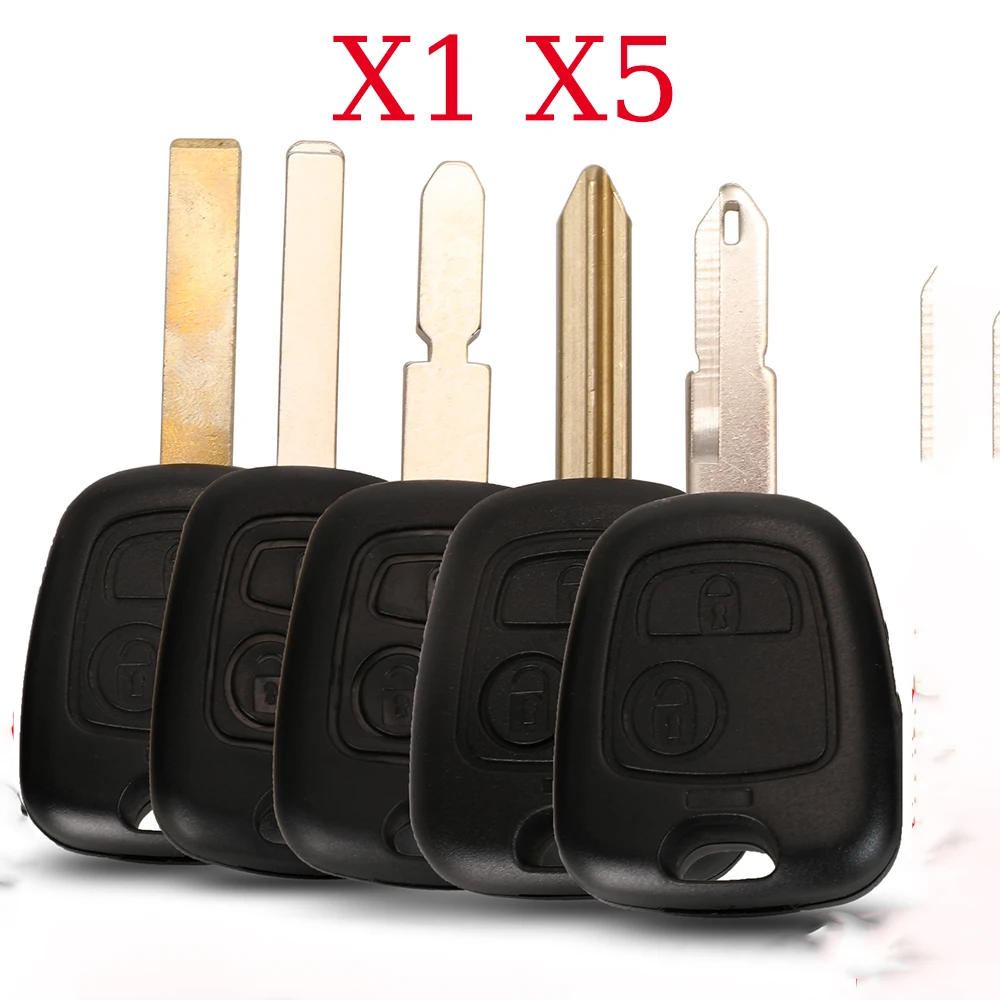 Jingyuqin X1 X5 Auto Schlüssel Shell Fob Abdeckung Für Peugeot 107 206 207 306 307 407 Für Citroen C1 C2 C3 C4 Saxo Picasso Xsara Picasso Image