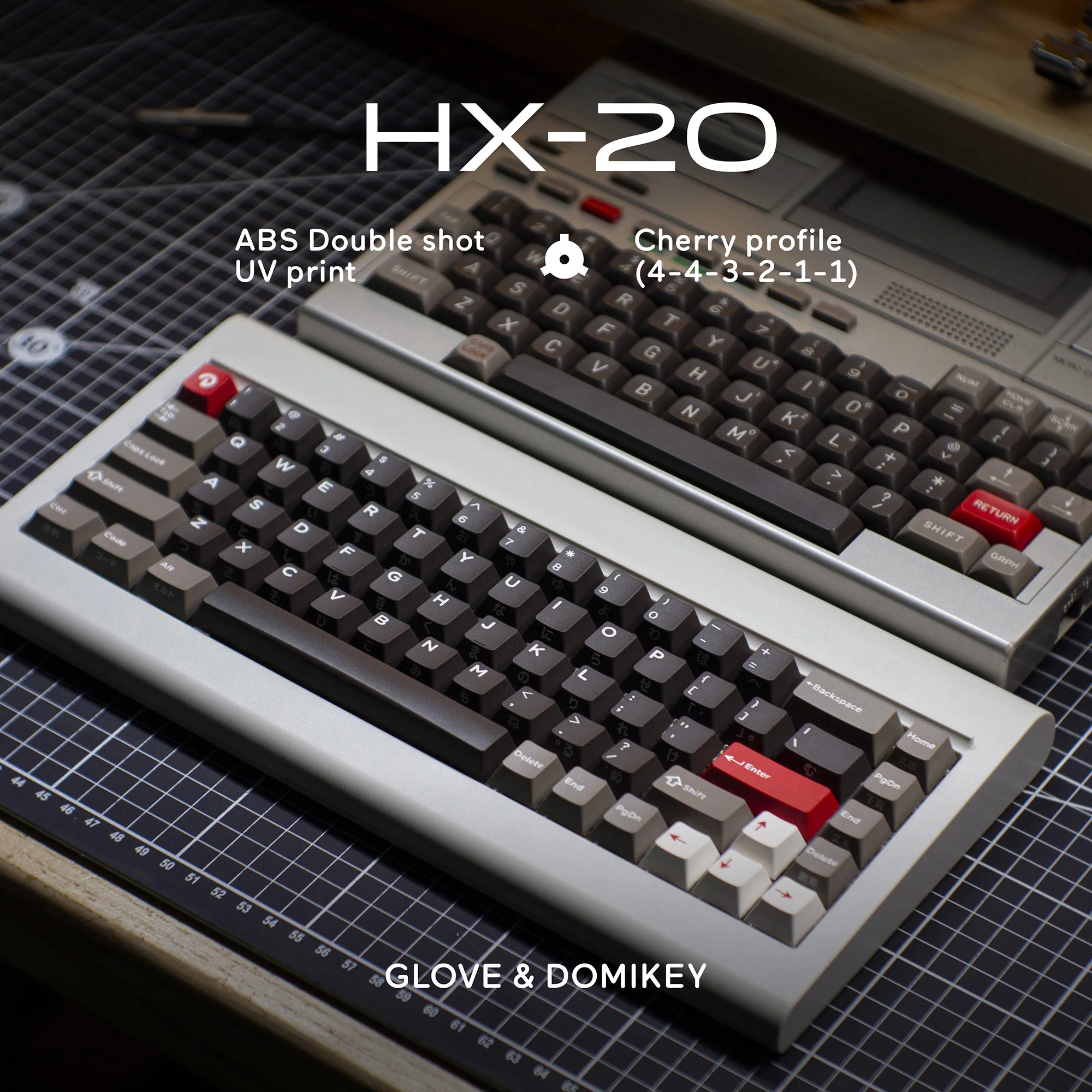 Glove X Domikey HX20 HX-20 HX 20 Cherry Profile ABS Doubleshots Tastenkappe für MX-Stem-Tastatur Poker 87 104 gh60 BM60 CSTC75 BM65 Image