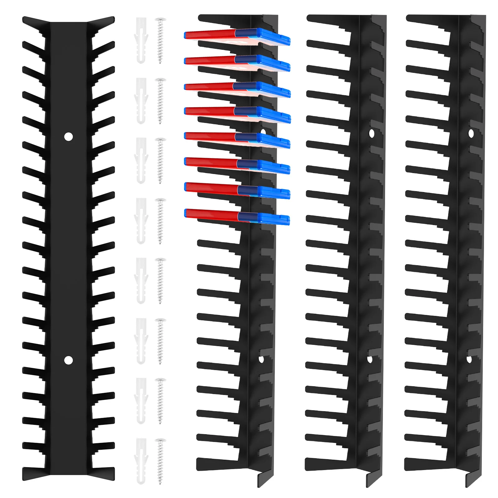 Support de rangement pour jeux vidéo, 4 pièces, étui de jeu en acier au carbone, organisateur mural, étagère pour disque DVD pour CD DVD