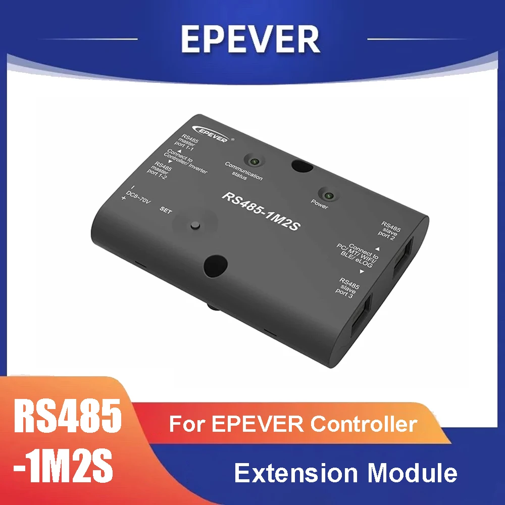 EPEVER RS485-1M2S-Erweiterungsmodul verlängert den RS485-Kommunikationsanschluss von Epever Solar Controller und Wechselrichter Image