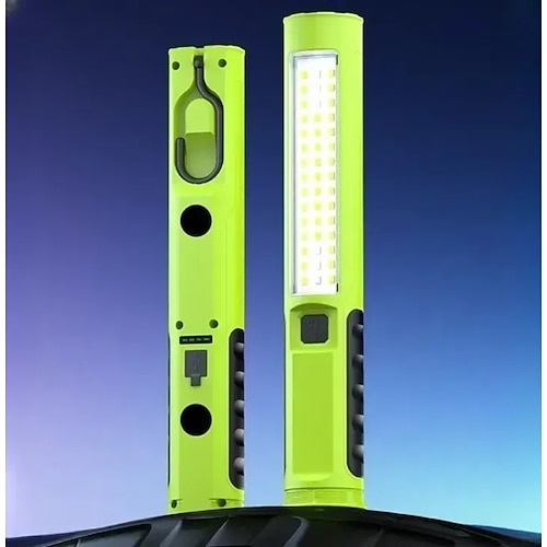 Lampe de travail LED COB réglable, lampe utilitaire portative compacte avec plusieurs options de montage pour garage, réparations automobiles, urgences ou atelier