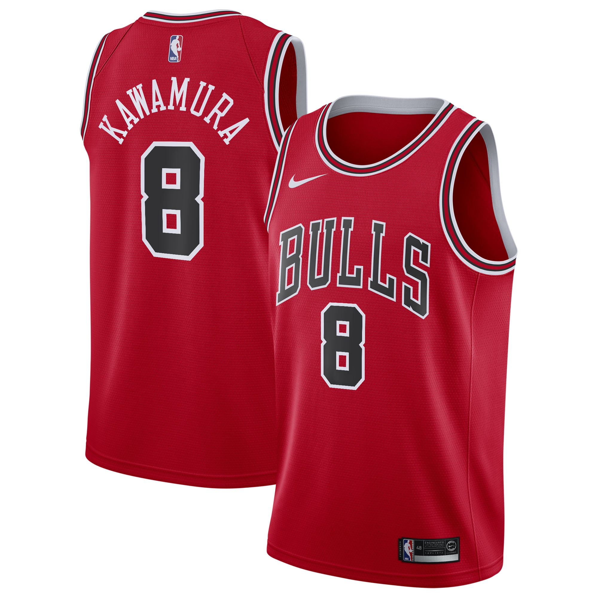 Chicago Bulls Nike Icon Edition Swingman-Trikot – Rot – Yuki Kawamura – Jugendliche