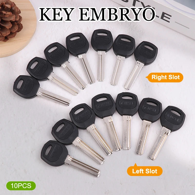 10Pcs Metall Schlüssel Embryo AB Schloss Sicherheit Tür Schlüssel Blank Elektrische Türschloss Blank Fingerprint Lock Passwort Lock Auto Schlüssel rohlinge Image