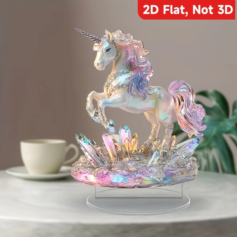 2D-Tischdekoration, flach, 1 Stück, elegante Kristall-Tischdekoration – ideale Wahl für Zuhause und Büro, perfektes Weihnachtsgeschenk für Familie und Freunde Image