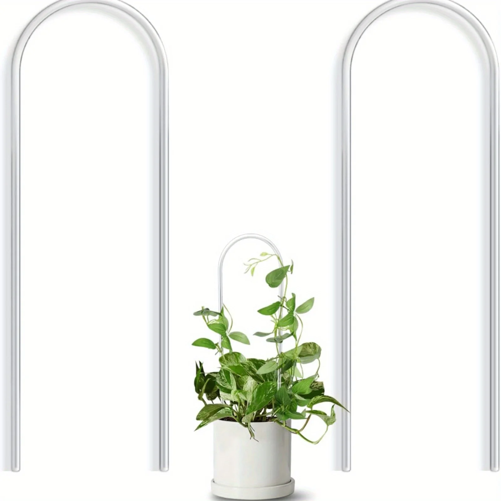 U-förmige Acryl-Pflanzenstützen für Ranken, Blumen und Gartenpflanzen im Innen- und Außenbereich - Leichte Stützen für gesundes Wachstum Image