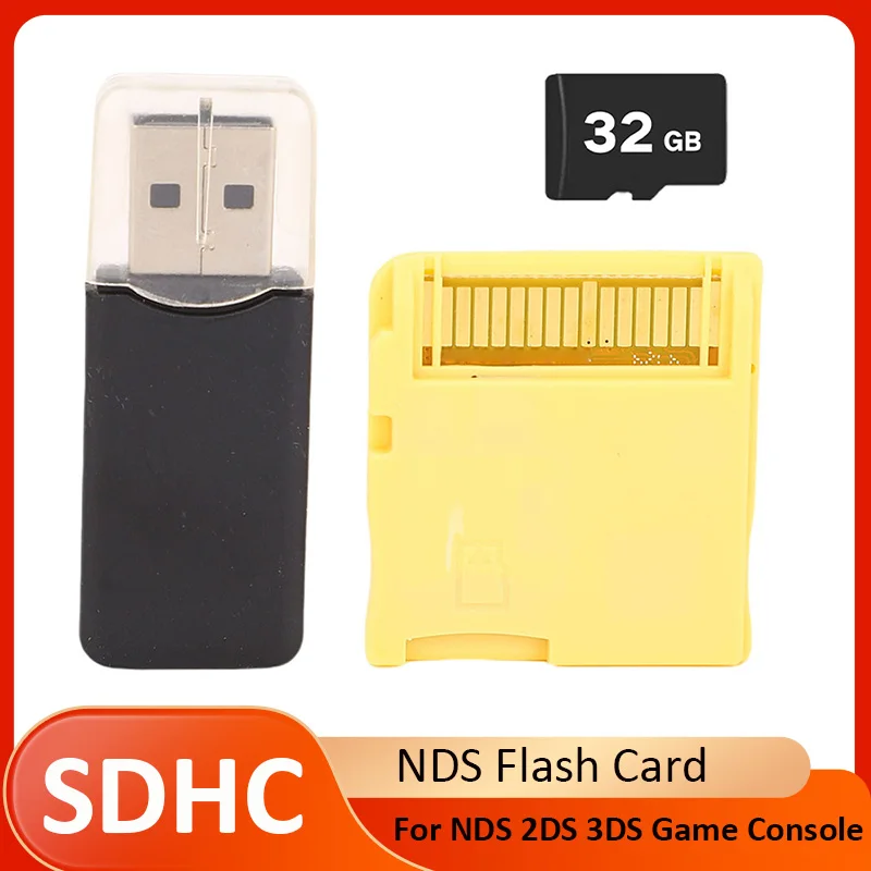 2025 SDHC Flash Card Fit for NDS 2DS 3DS Game Console ASIC Chip with 32G SD Card DS Games Memory Card Video Game Flashcard